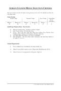 Adrian Cousens Selection Criteria - Skeet